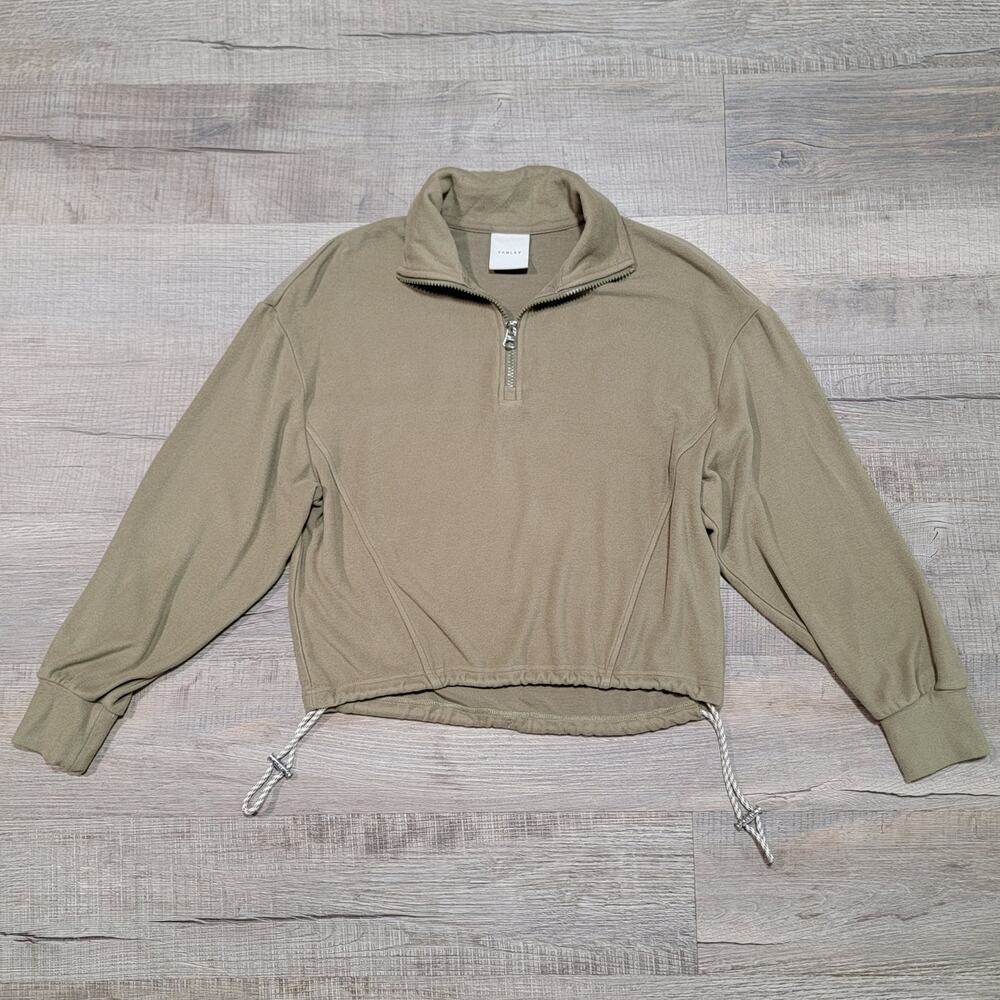Varley Collett Half Zip Midlayer Restore Jersey Sweatshirt Size XS Green